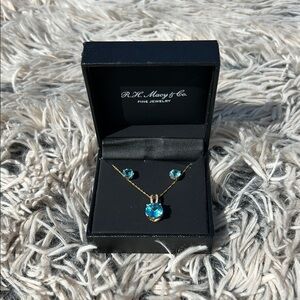 Elegant Blue Jewelry Set From Macys